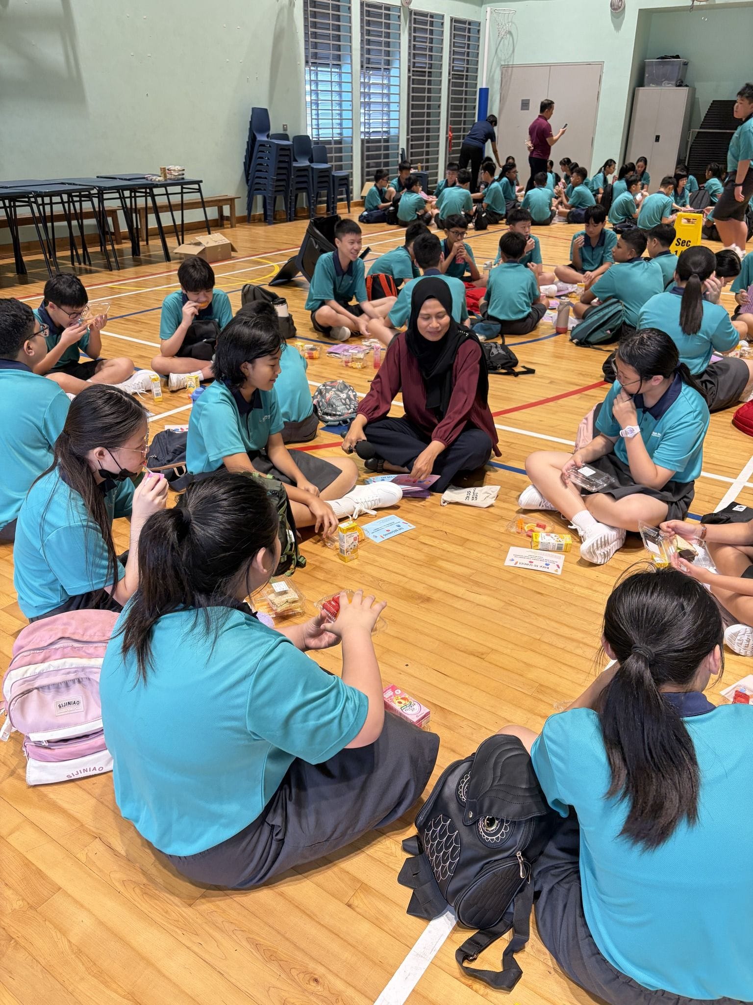 students do bonding activities